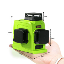 3D 12 lines green beam 360 degree cross line self leveling 3D German Brand Module Green Line Laser Level 5200mah